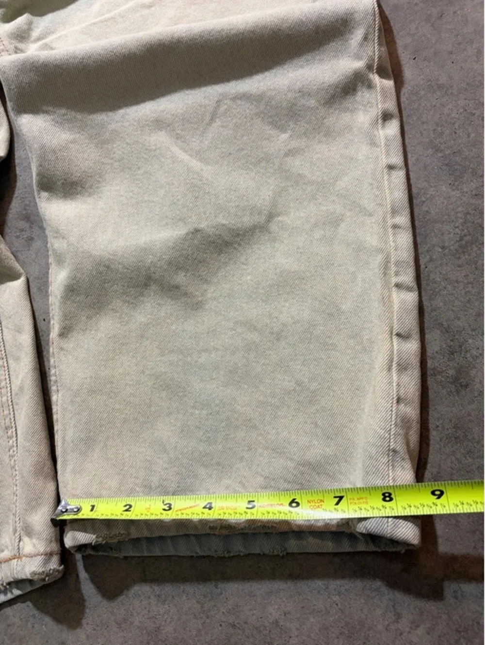 Baggy fit tan light blue wash jeans 29/30